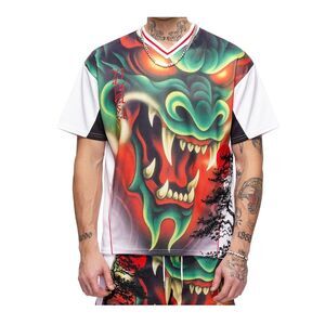 Valabasas Crew Neck T-Shirt Green Inferno Mens Multicolor VLBS-VT1-1101
